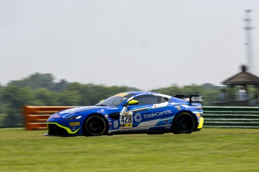 #428 Aston Martin Vantage AMR GT4 of Brady Behrman and Coby Shield, van der Steur Racing, Pirelli GT4 America, Pro-Am, SRO America, VIRginia International Raceway, Alton VA, June 2023.
 | Brian Cleary/SRO