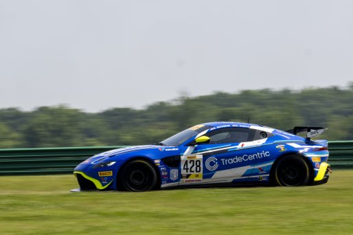 #428 Aston Martin Vantage AMR GT4 of Brady Behrman and Coby Shield, van der Steur Racing, Pirelli GT4 America, Pro-Am, SRO America, VIRginia International Raceway, Alton VA, June 2023.
 | Brian Cleary/SRO