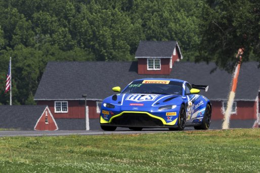 #428 Aston Martin Vantage AMR GT4 of Brady Behrman and Coby Shield, van der Steur Racing, Pirelli GT4 America, Pro-Am, SRO America, VIRginia International Raceway, Alton VA, June 2023.
 | Brian Cleary/SRO