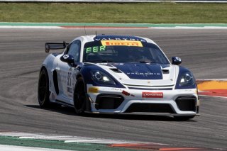 #95 Porsche 718 Cayman GT4 RS Clubsport of Rob Ferriol and Will Owen, OGH/Valkyrie Velocity, Pirelli GT4 America, Pro-Am, front three quarter shot, SRO America, Circuit of the Americas, Austin TX, May 2023.
 | Brian Cleary/SRO
