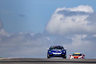 #71 Porsche 718 Cayman GT4 RS Clubsport of Jay Logan and Alec Udell. GMG Racing, Pirelli GT4 America, Pro-Am, SRO America, Circuit of the Americas, Austin TX, May 2023.
 | Brian Cleary/SRO