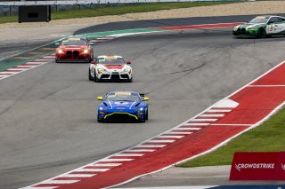 #428 Aston Martin Vantage AMR GT4 of Brady Behrman and Coby Shield, van der Steur Racing, Pirelli GT4 America, Pro-Am, SRO America, Circuit of the Americas, Austin TX, May 2023.
 | Brian Cleary/SRO