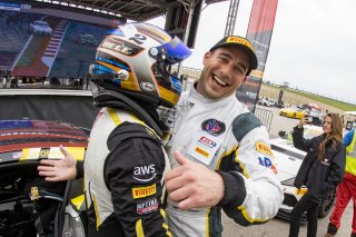 #2 Aston Martin Vantage AMR GT4 of Jason Bell and Michael Cooper, Flying Lizards Motorsports, Pirelli GT4 America, Pro-Am, SRO America, Circuit of the Americas, Austin TX, May 2023.
 | Brian Cleary/SRO
