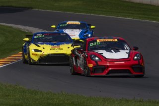 #19 Porsche 718 Cayman GT4 RS Clubsport of Francis Selldorff and Andrew Davis, ACI Motorsports, Pirelli GT4 America, Pro-Am, SRO America, Road America, Elkhart Lake, WI, August 2023.
 | Brian Cleary/SRO