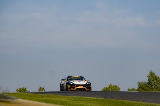 #18 Porsche 718 Cayman GT4 RS Clubsport of Roland Krainz and Austin Krainz, RS1, Pirelli GT4 America, Am, SRO America, Road America, Elkhart Lake, WI, August 2023.
 | Brian Cleary/SRO