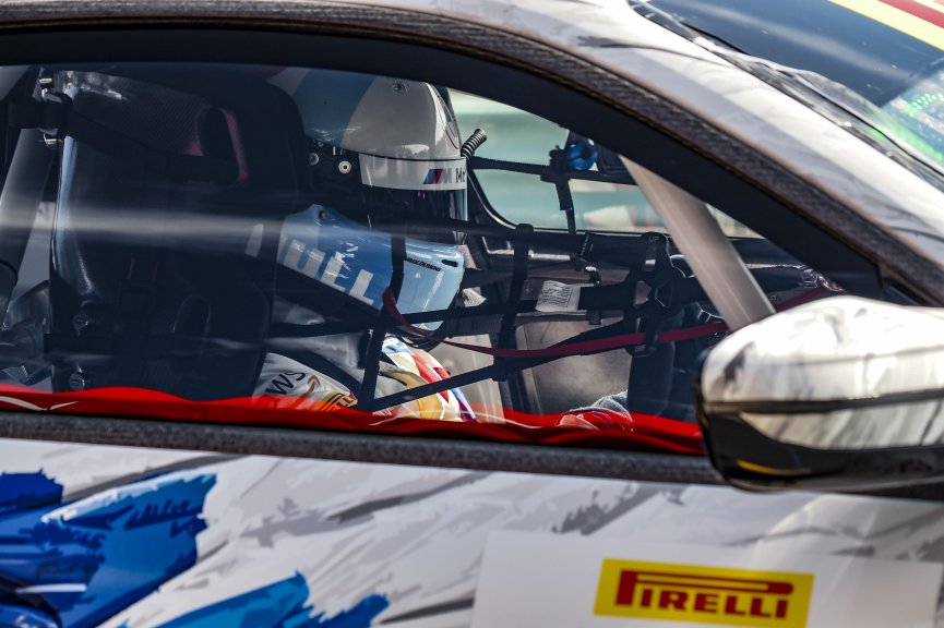 #88 BMW M4 GT4 of Harry Gottsacker and Chandler Hull, STR38 Motorsports, Pirelli GT4 America, Silver, SRO America, Road America, Elkhart Lake, WI, August 2023.
