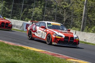 #92 BMW M4 GT4 of Kevin Boehm and Kenton Koch, Random Vandals Racing, Pirelli GT4 America, Silver, SRO America, Road America, Elkhart Lake, WI, August 2023.
 | Brian Cleary/SRO