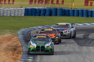 #98 BMW M4 GT4 of Paul Sparta and Al Carter, Random Vandals Racing, Pirelli GT4 America, Am, SRO America, Sebring International Raceway, Sebring, FL, September 2023.
 | Brian Cleary/SRO