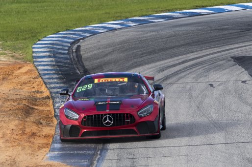 #89 Mercedes-AMG GT4 of Thomas Johnson and Michael Auriemma, RENNtech Motorsports, Pirelli GT4 America, Am, SRO America, Sebring International Raceway, Sebring, FL, September 2023.
 | Brian Cleary/SRO