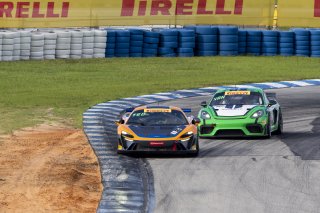 #80 McLaren Artura GT4 of Kaia Teo and Nick Longhi, Crucial Motorsports, Pirelli GT4 America, Am, SRO America, Sebring International Raceway, Sebring, FL, September 2023.
 | Brian Cleary/SRO