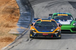 #80 McLaren Artura GT4 of Kaia Teo and Nick Longhi, Crucial Motorsports, Pirelli GT4 America, Am, SRO America, Sebring International Raceway, Sebring, FL, September 2023.
 | Brian Cleary/SRO