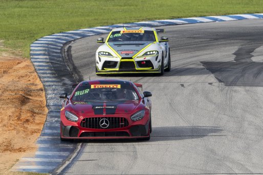 #89 Mercedes-AMG GT4 of Thomas Johnson and Michael Auriemma, RENNtech Motorsports, Pirelli GT4 America, Am, SRO America, Sebring International Raceway, Sebring, FL, September 2023.
 | Brian Cleary/SRO
