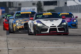 #97 Porsche 718 Cayman GT4 RS Clubsport of Sean Gibbons and Sam Owen, OGH/Valkyrie Velocity, Pirelli GT4 America, Am, SRO America, Sebring International Raceway, Sebring, FL, September 2023.
 | Brian Cleary/SRO