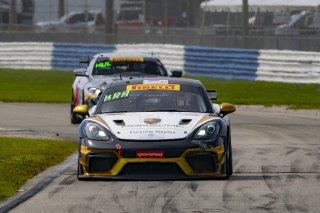 #18 Porsche 718 Cayman GT4 RS Clubsport of Roland Krainz and Austin Krainz, RS1, Pirelli GT4 America, Am, SRO America, Sebring International Raceway, Sebring, FL, September 2023.
 | Brian Cleary/SRO
