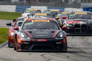#83 Porsche718 Cayman GT4 RS Clubsport of Juan Pablo Martinez and Nelson Calle, NOLASPORT, Pirelli GT4 America, Am, SRO America, Sebring International Raceway, Sebring, FL, September 2023.
 | Brian Cleary/SRO