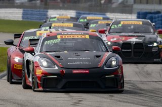 #83 Porsche718 Cayman GT4 RS Clubsport of Juan Pablo Martinez and Nelson Calle, NOLASPORT, Pirelli GT4 America, Am, SRO America, Sebring International Raceway, Sebring, FL, September 2023.
 | Brian Cleary/SRO