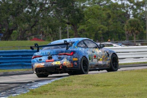 #438 BMW M4 GT4 of Robert Mau and Chris Allen, STR38 Motorsports, Pirelli GT4 America, Am, SRO America, Sebring International Raceway, Sebring, FL, September 2023.
 | Brian Cleary/SRO