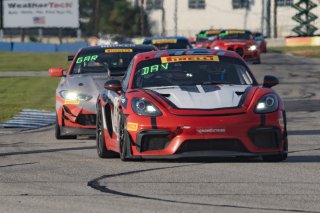 #19 Porsche 718 Cayman GT4 RS Clubsport of Francis Selldorff and Andrew Davis, ACI Motorsports, Pirelli GT4 America, Pro-Am, SRO America, Sebring International Raceway, Sebring, FL, September 2023.
 | Brian Cleary/SRO