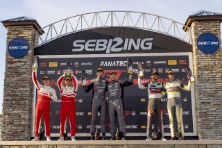 #92 BMW M4 GT4 of Kevin Boehm and Kenton Koch, Random Vandals Racing, Pirelli GT4 America, Silver, SRO America, Sebring International Raceway, Sebring, FL, September 2023.
 | Brian Cleary/SRO