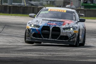 #88 BMW M4 GT4 of Harry Gottsacker and Chandler Hull, STR38 Motorsports, Pirelli GT4 America, Silver, SRO America, Sebring International Raceway, Sebring, FL, September 2023.
 | Brian Cleary/SRO