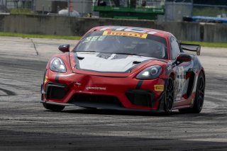 #19 Porsche 718 Cayman GT4 RS Clubsport of Francis Selldorff and Andrew Davis, ACI Motorsports, Pirelli GT4 America, Pro-Am, SRO America, Sebring International Raceway, Sebring, FL, September 2023.
 | Brian Cleary/SRO
