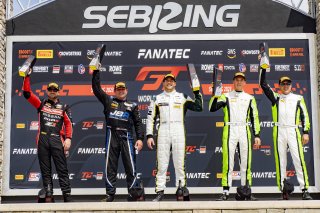 #2 Aston Martin Vantage AMR GT4 of Jason Bell and Michael Cooper, Flying Lizards Motorsports, Pirelli GT4 America, Pro-Am, SRO America, Sebring International Raceway, Sebring, FL, September 2023.
 | Brian Cleary/SRO