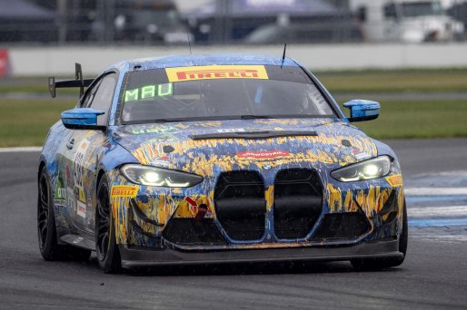 #438 BMW M4 GT4 of Robert Mau and Chris Allen, STR38 Motorsports, Pirelli GT4 America, Am, SRO America, Indianapolis Motor Speedway, Indianapolis, IN, October 2023.
 | Brian Cleary/SRO