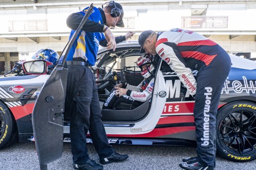 #36 BMW M4 GT4 of James Clay and Charlie Postins, BimmerWorld, Pirelli GT4 America, Am, SRO America, Indianapolis Motor Speedway, Indianapolis, IN, October 2023.
 | Brian Cleary/SRO