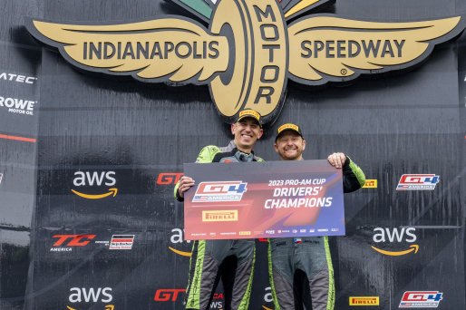 #47 Porsche 718 Cayman GT4 RS Clubsport of Matt Travis and Jason Hart, NOLASPORT, Pirelli GT4 America, Pro-Am, SRO America, Indianapolis Motor Speedway, Indianapolis, IN, October 2023.
 | Brian Cleary/SRO