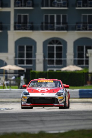 #5 Nissan Z NISMO GT4 of Damir Hot and Stefan Rzadzinski, Flying Lizard Motorsports, GT4 America, Pro-Am, SRO America, Sebring International Raceway, Sebring, FL, May 3-5 2024
 | Fred Hardy | www.FredHardyPhoto.com for SRO America ©2024
