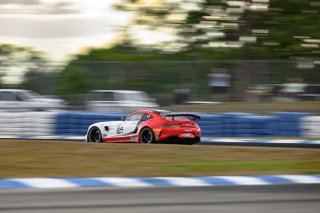 #34 Mercedes-AMG GT4 of Demi Chalkias and Jake Cowden, JMF Motorsports, GT4 America, Silver, SRO America, Sebring International Raceway, Sebring, FL, May 3-5 2024
 | Fred Hardy | www.FredHardyPhoto.com for SRO America ©2024