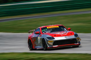 #5 Nissan Z NISMO GT4 of Damir Hot and Rodrigo Baptista, Flying Lizard Motorsports, GT4 America, Pro-Am, SRO America, Virginia International Raceway, Alton, VA  July 18-21, 2024
 | Fred Hardy | www.FredHardyPhoto.com for SRO America ©2024
