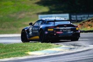 #24 Aston Martin Vantage AMR GT4 of Gray Newell and Roman De Angelis, Heart of Racing Team, GT4 America, Pro-Am, SRO America, Virginia International Raceway, Alton, VA  July 18-21, 2024
 | Fred Hardy | www.FredHardyPhoto.com for SRO America &copy;2024