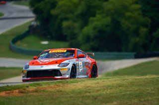 #5 Nissan Z NISMO GT4 of Damir Hot and Rodrigo Baptista, Flying Lizard Motorsports, GT4 America, Pro-Am, SRO America, Virginia International Raceway, Alton, VA  July 18-21, 2024
 | Fred Hardy | www.FredHardyPhoto.com for SRO America ©2024
