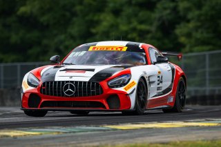 #34 Mercedes-AMG GT4 of Demi Chalkias and Jake Cowden, JMF Motorsports, GT4 America, Silver, SRO America, Virginia International Raceway, Alton, VA  July 18-21, 2024
 | Fred Hardy | www.FredHardyPhoto.com for SRO America ©2024