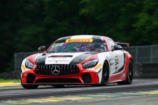 #34 Mercedes-AMG GT4 of Demi Chalkias and Jake Cowden, JMF Motorsports, GT4 America, Silver, SRO America, Virginia International Raceway, Alton, VA  July 18-21, 2024
 | Fred Hardy | www.FredHardyPhoto.com for SRO America ©2024