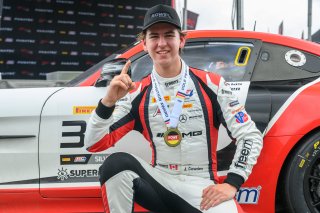 #34 Mercedes-AMG GT4 of Demi Chalkias and Jake Cowden, JMF Motorsports, GT4 America, Silver, SRO America, Virginia International Raceway, Alton, VA  July 18-21, 2024
 | Fred Hardy | www.FredHardyPhoto.com for SRO America ©2024