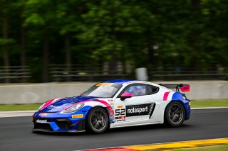 #52 Porsche 718 Cayman GT4 RS Clubsport of David Peterman and Lee Carpentier, NOLSPORT, GT4 America, Am, SRO America, Road America, Elkhart Lake, WI  August 15-18, 2024
 | Fred Hardy | www.FredHardyPhoto.com for SRO America &copy;2024