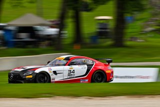 #34 Mercedes-AMG GT4 of Demi Chalkias and Jake Cowden, JMF Motorsports, GT4 America, Silver, SRO America, Road America, Elkhart Lake, WI  August 15-18, 2024
 | Fred Hardy | www.FredHardyPhoto.com for SRO America ©2024