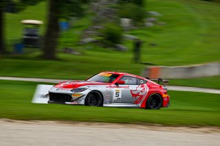 #5 Nissan Z NISMO GT4 of Damir Hot and Rodrigo Baptista, Flying Lizard Motorsports, GT4 America, Pro-Am, SRO America, Road America, Elkhart Lake, WI  August 15-18, 2024
 | Fred Hardy | www.FredHardyPhoto.com for SRO America ©2024