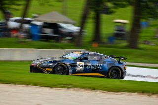 #24 Aston Martin Vantage AMR GT4 of Gray Newell and Roman De Angelis, Heart of Racing Team, GT4 America, Pro-Am, SRO America, Road America, Elkhart Lake, WI  August 15-18, 2024
 | Fred Hardy | www.FredHardyPhoto.com for SRO America &copy;2024