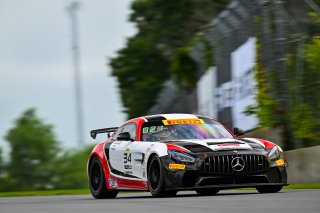#34 Mercedes-AMG GT4 of Demi Chalkias and Jake Cowden, JMF Motorsports, GT4 America, Silver, SRO America, Road America, Elkhart Lake, WI  August 15-18, 2024
 | Fred Hardy | www.FredHardyPhoto.com for SRO America ©2024