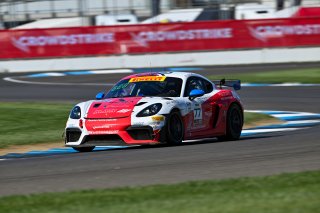 #77 Porsche 718 Cayman GT4 RS Clubsport of Danny Dyszelski and Cayden Goodridge, VPX Motorsport, GT4 America, Silver, SRO America, Indianapolis Motor Speedway, Indianapolis, IN October 3-6
 | Fred Hardy | www.FredHardyPhoto.com for SRO ©2024