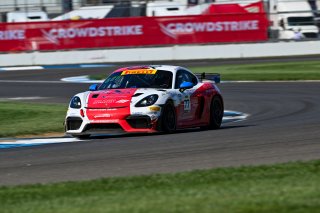 #77 Porsche 718 Cayman GT4 RS Clubsport of Danny Dyszelski and Cayden Goodridge, VPX Motorsport, GT4 America, Silver, SRO America, Indianapolis Motor Speedway, Indianapolis, IN October 3-6
 | Fred Hardy | www.FredHardyPhoto.com for SRO ©2024