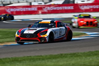 #34 Mercedes-AMG GT4 of Michai Stephens and Jesse Webb, JMF Motorsports, GT4 America, Silver, SRO America, Indianapolis Motor Speedway, Indianapolis, IN October 3-6
 | Fred Hardy | www.FredHardyPhoto.com for SRO ©2024