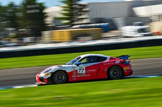 #77 Porsche 718 Cayman GT4 RS Clubsport of Danny Dyszelski and Cayden Goodridge, VPX Motorsport, GT4 America, Silver, SRO America, Indianapolis Motor Speedway, Indianapolis, IN October 3-6
 | Fred Hardy | www.FredHardyPhoto.com for SRO ©2024