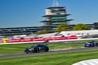 #24 Aston Martin Vantage AMR GT4 of Gray Newell and Roman De Angelis, Heart of Racing Team, GT4 America, Pro-Am, SRO America, Indianapolis Motor Speedway, Indianapolis, IN October 3-6
 | Fred Hardy | www.FredHardyPhoto.com for SRO ©2024