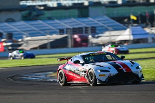 #16 Aston Martin Vantage AMR GT4 of Alex Garcia and Michael Garcia, Skip Barber Racing, GT4 America, Am, SRO America, Indianapolis Motor Speedway, Indianapolis, IN October 3-6
 | Fred Hardy | www.FredHardyPhoto.com for SRO ©2024