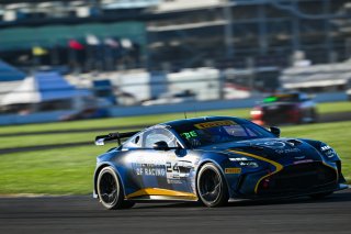 #24 Aston Martin Vantage AMR GT4 of Gray Newell and Roman De Angelis, Heart of Racing Team, GT4 America, Pro-Am, SRO America, Indianapolis Motor Speedway, Indianapolis, IN October 3-6
 | Fred Hardy | www.FredHardyPhoto.com for SRO ©2024