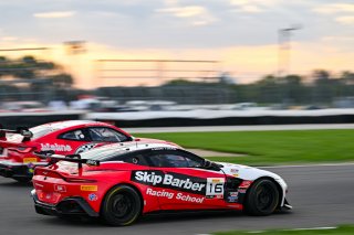 #16 Aston Martin Vantage AMR GT4 of Alex Garcia and Michael Garcia, Skip Barber Racing, GT4 America, Am, SRO America, Indianapolis Motor Speedway, Indianapolis, IN October 3-6
 | Fred Hardy | www.FredHardyPhoto.com for SRO ©2024